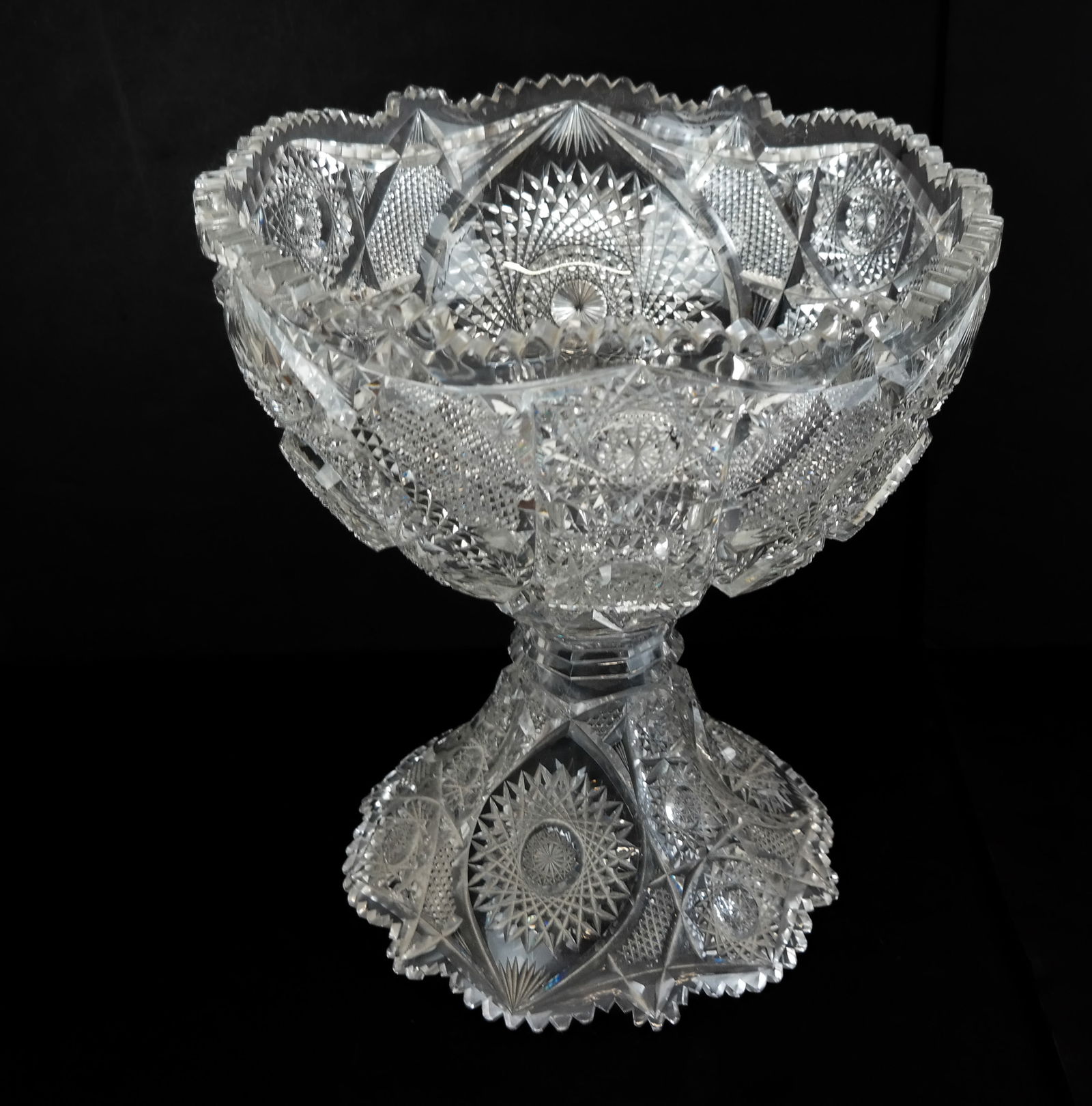 T.B. Clark American Brilliant Period Punch Bowl - 8