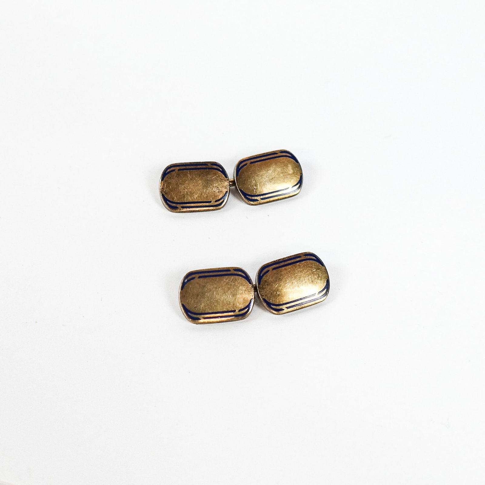 Pair of Antique Gold and Enamel Cufflinks (1 of 8)