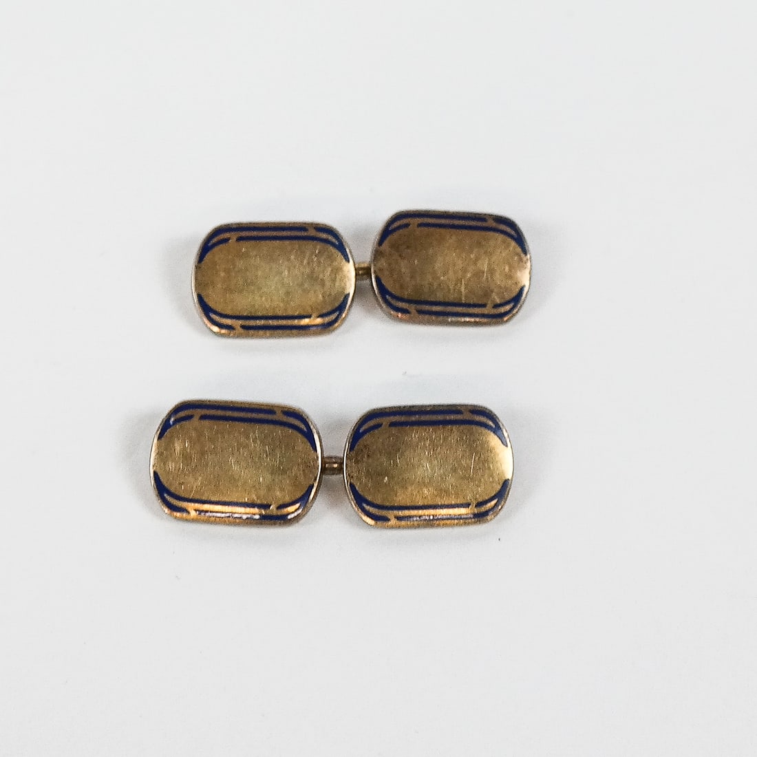 Pair of Antique Gold and Enamel Cufflinks - 5