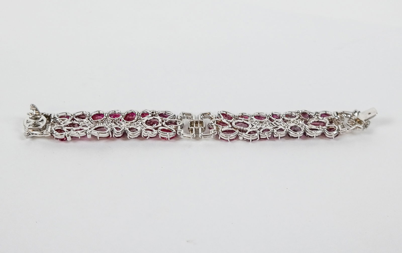 Art Deco-Inspired Diamond and Carved Ruby Bracelet - 6