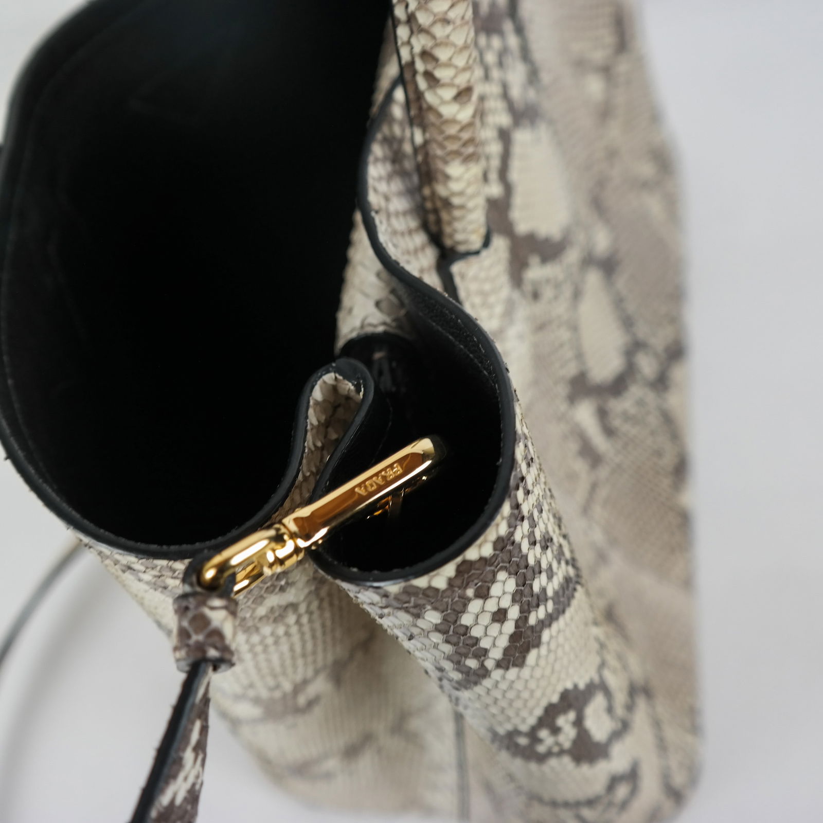 Prada Python Snakeskin Double Bag in Roccio - 9
