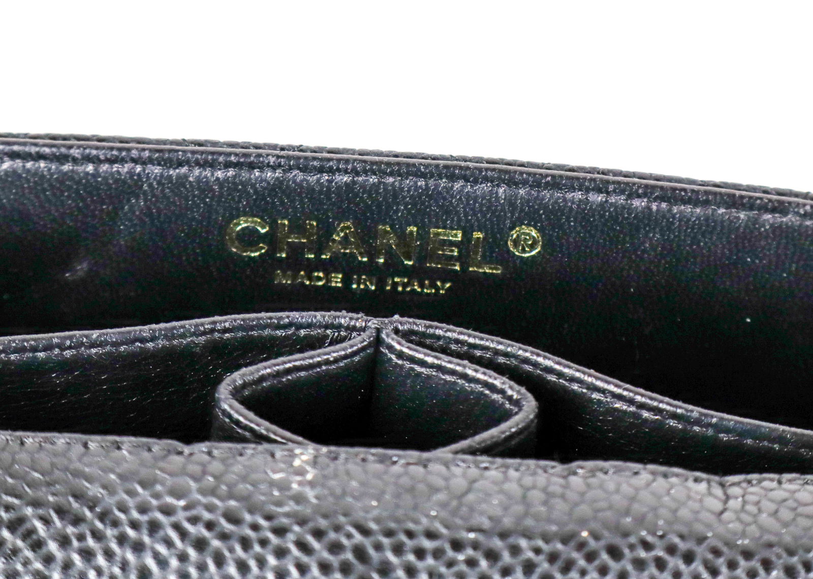Chanel Caviar Leather Medium Classic Flap Handbag - 10
