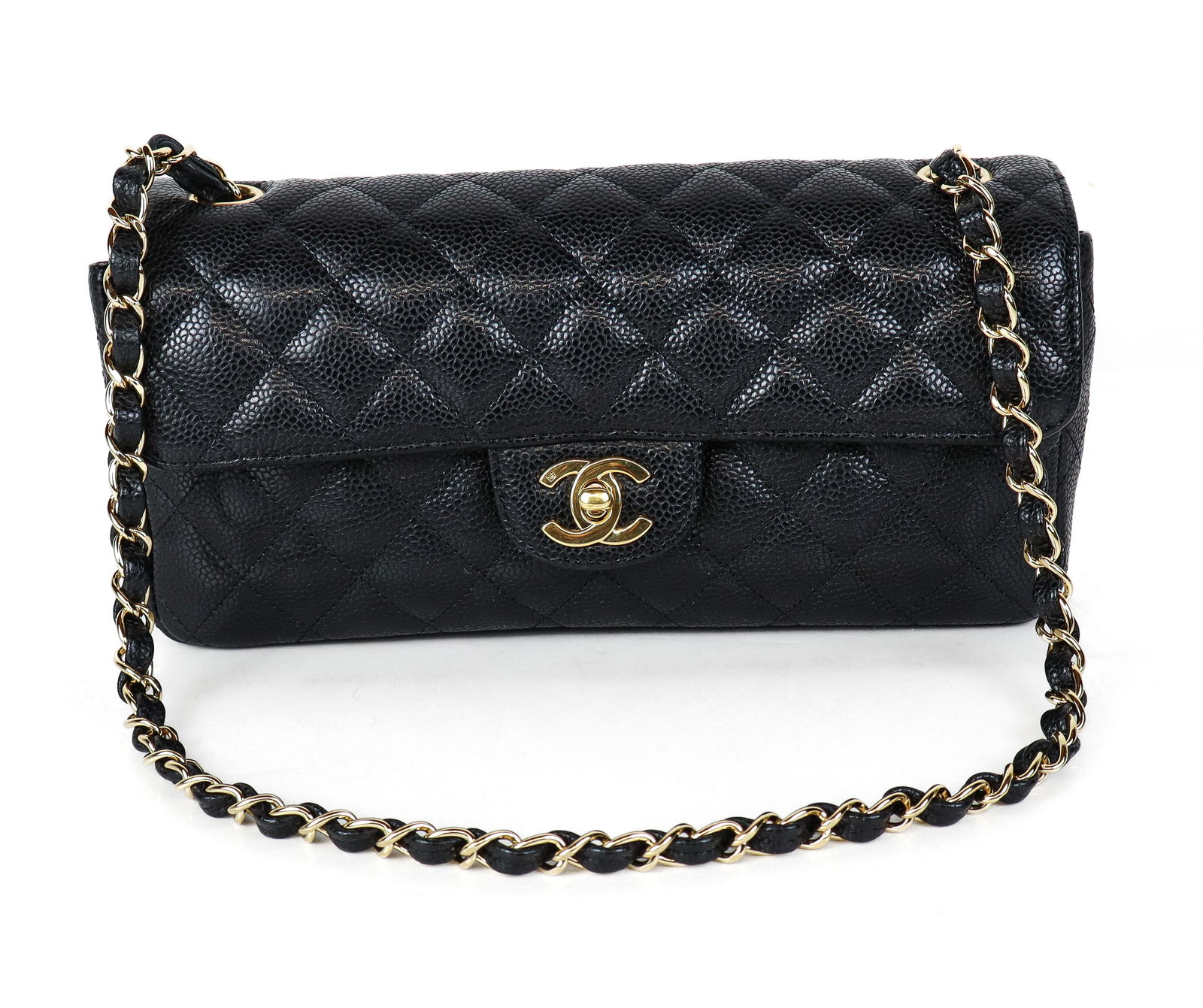 Chanel Caviar Leather Medium Classic Flap Handbag - 2