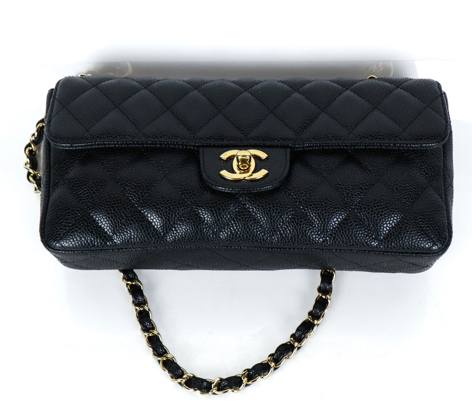 Chanel Caviar Leather Medium Classic Flap Handbag - 5
