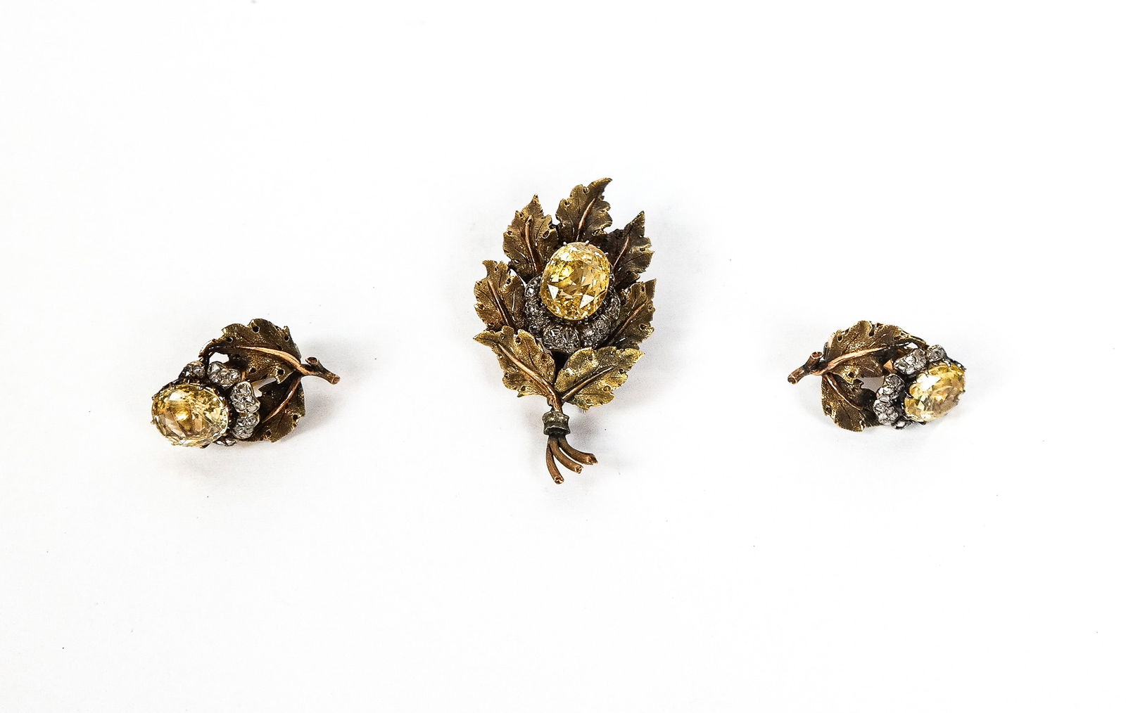 Buccellati Citrine & Diamond Clip & Earring Set, 3 (1 of 12)