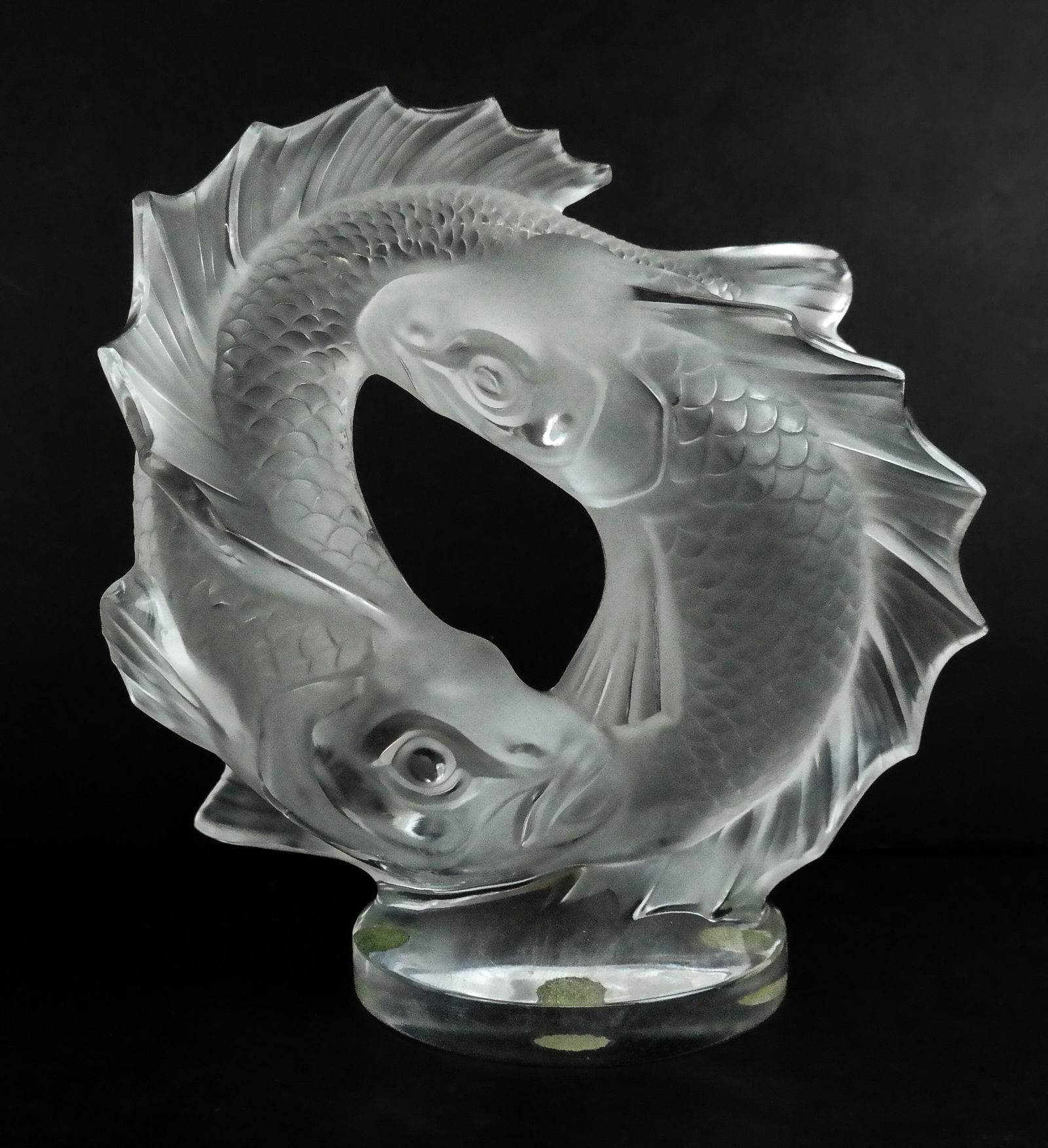 Lalique Deux Poissons Frosted Crystal Sculpture (1 of 13)