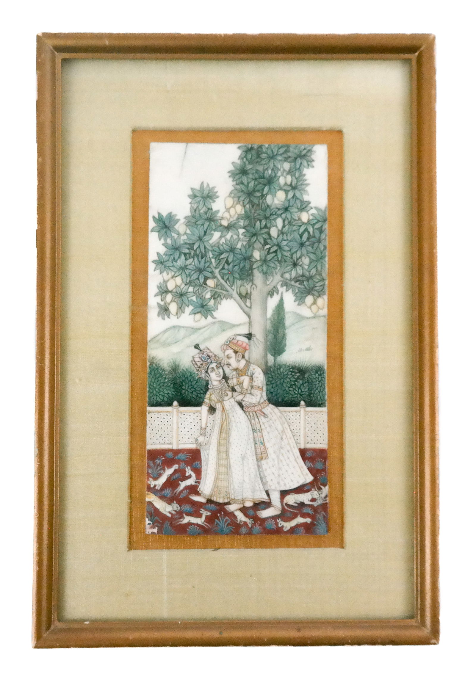 Indian Mughal Miniature Royal Courtship Painting (1 of 9)