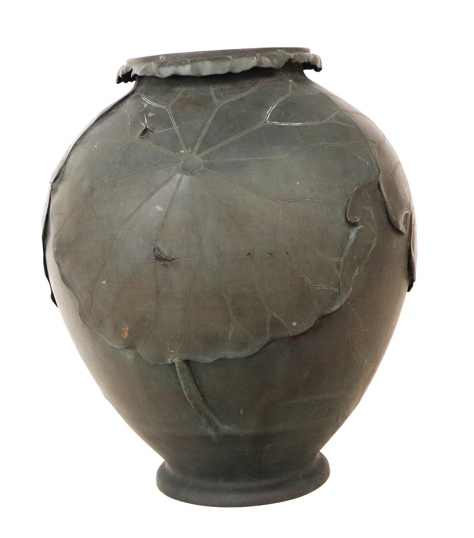 Large Japanese Art Deco Bronze Vase/Planter (1 of 15)