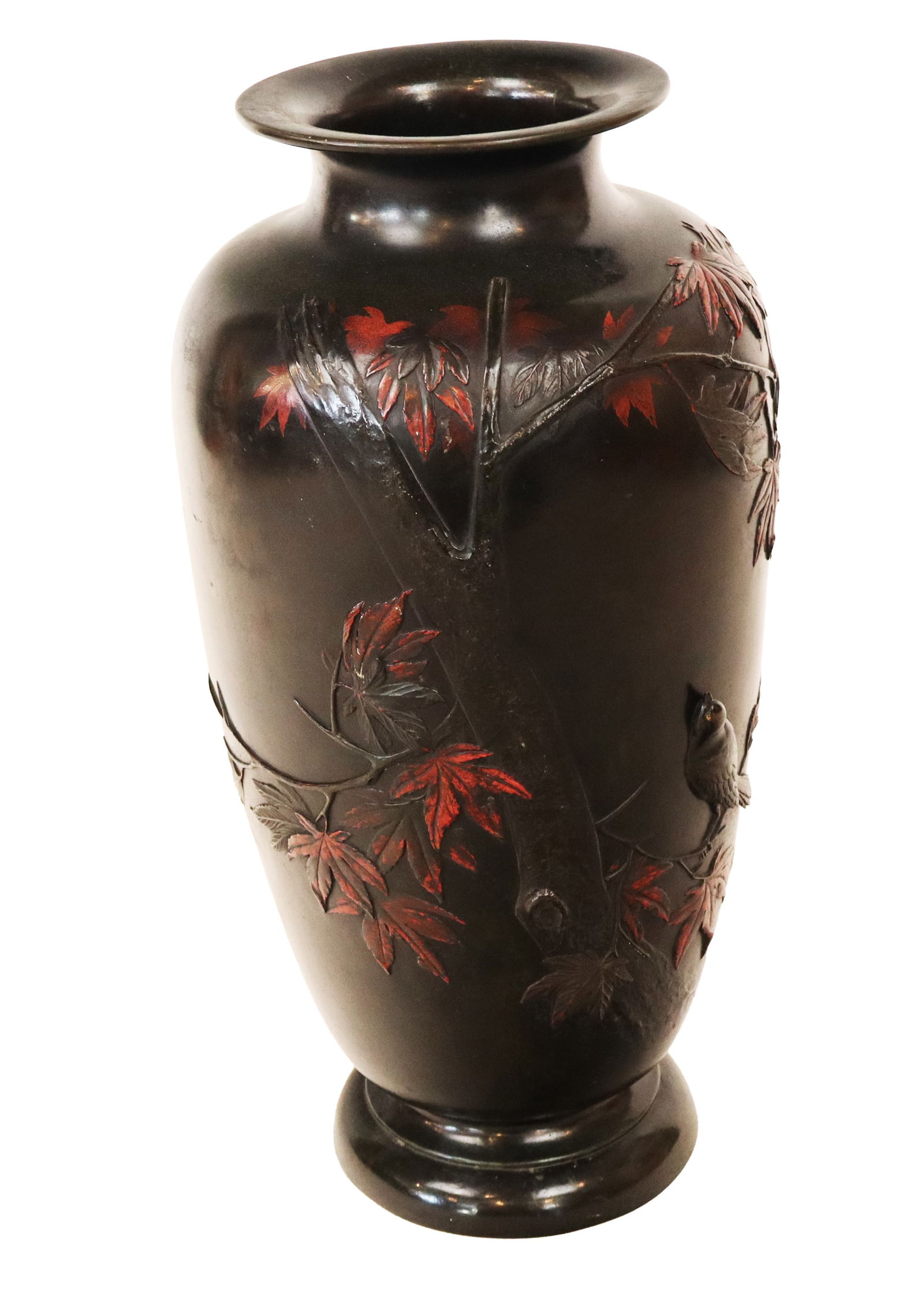 Large Japanese Heavy Metal Vase (1 of 12)