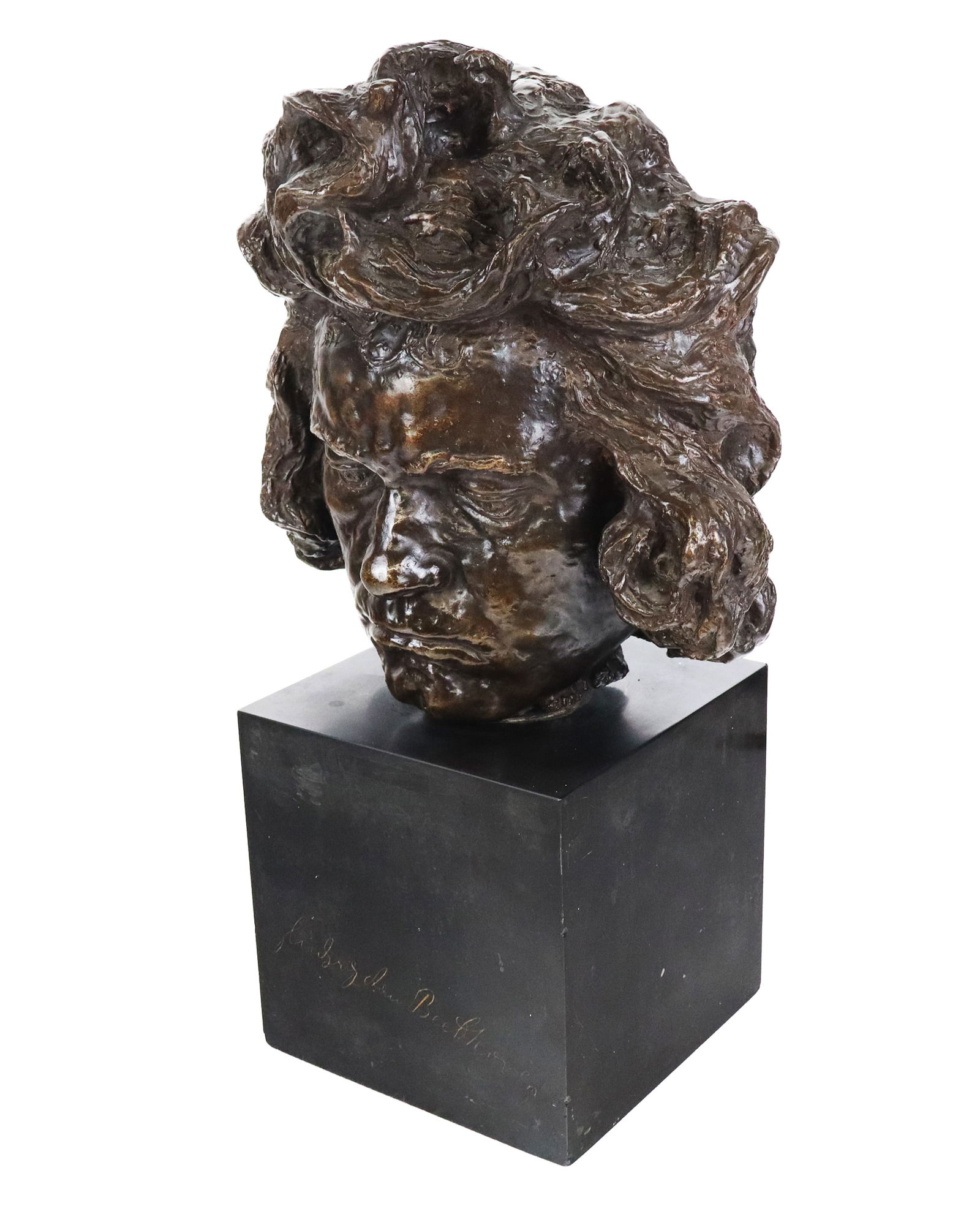 Carl WOLLEK Bronze A Mask of Beethoven (1 of 16)