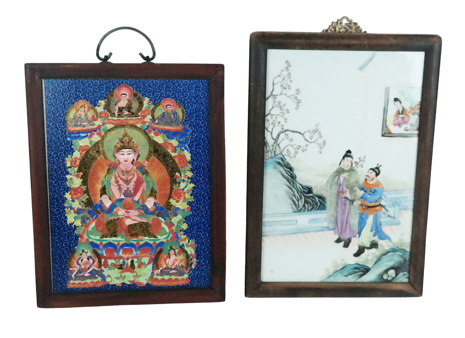 Two Framed Asian Porcelain Plaques (1 of 15)
