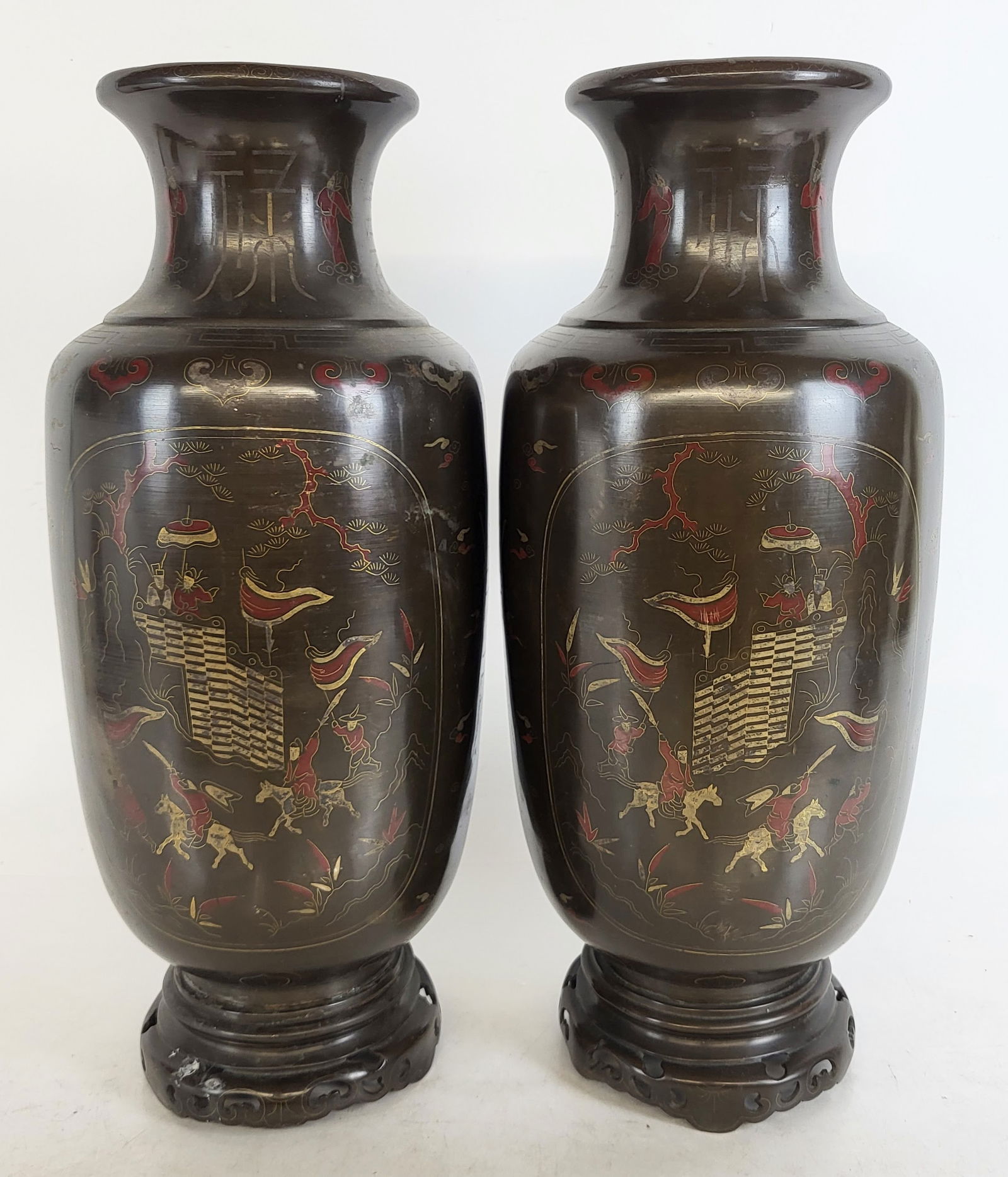 Pair of Vietnamese Bronze Vases (1 of 13)