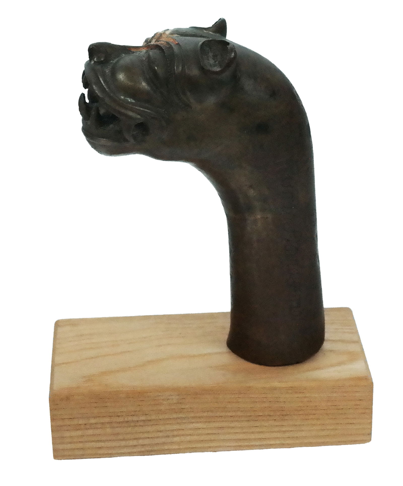 Indian Mughal Bronze Tiger Handle - 3