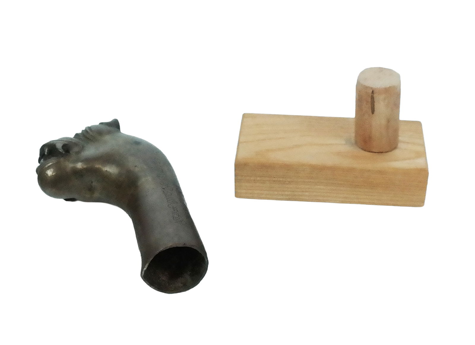 Indian Mughal Bronze Tiger Handle - 5