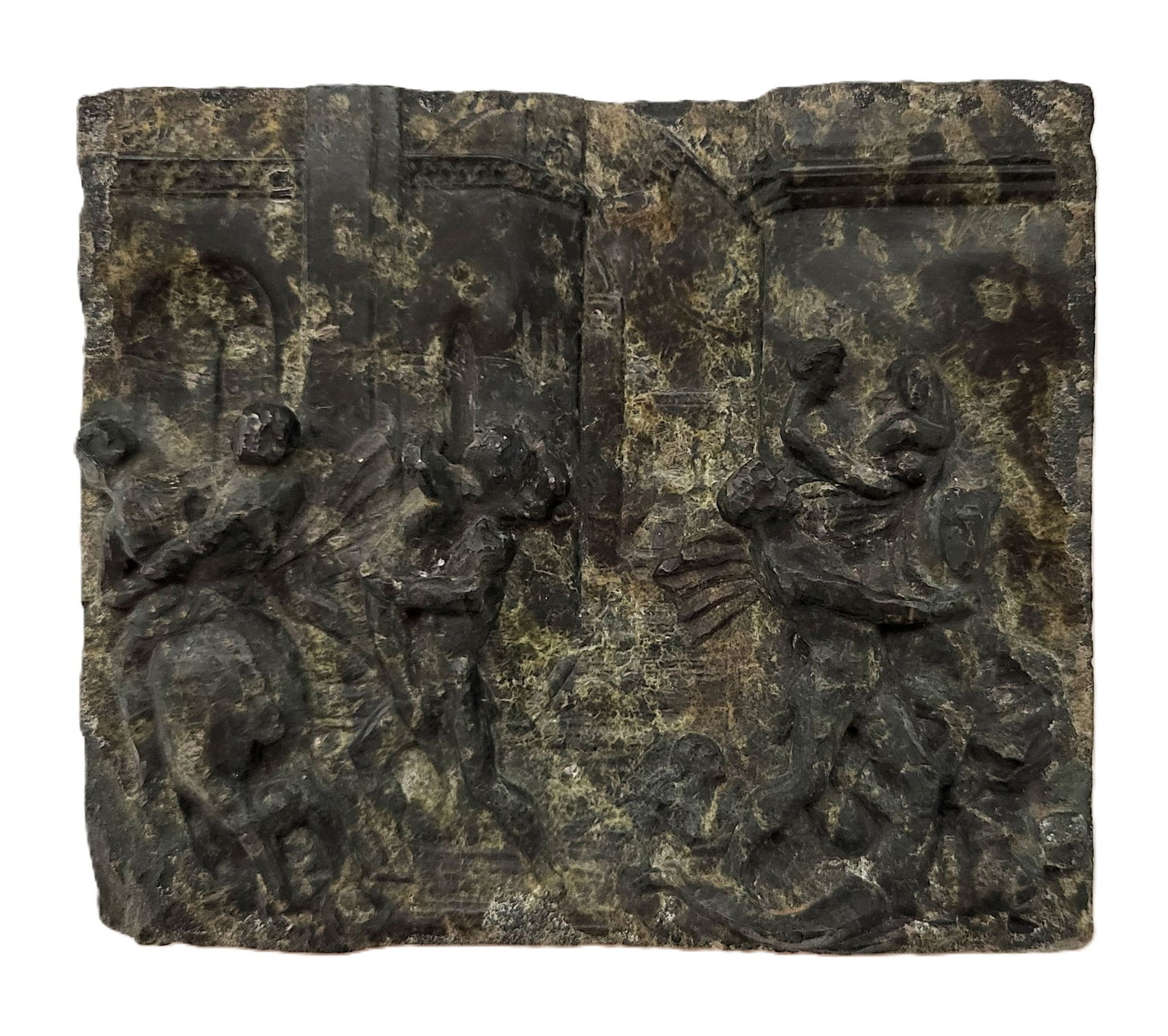 Antique European Green Stone Small Relief (1 of 10)