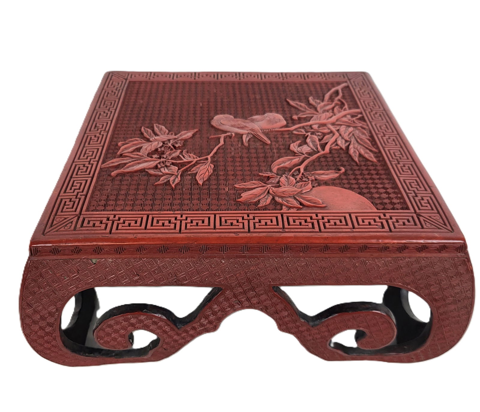 Chinese Cinnabar Small Qing Stand (1 of 11)