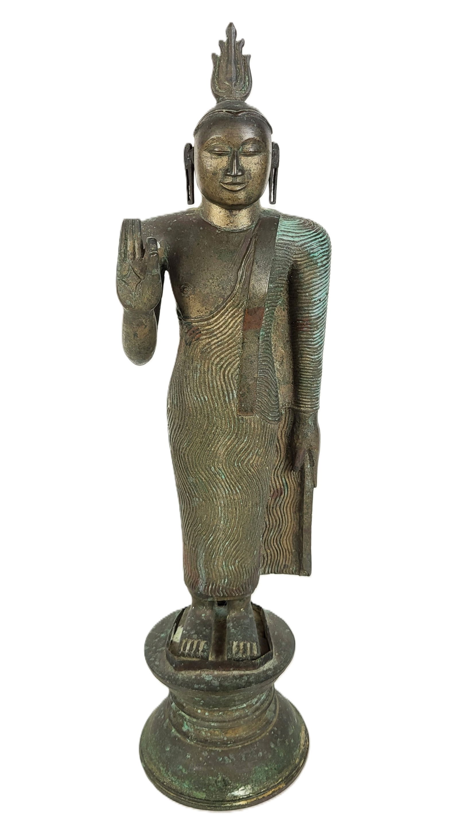 Antique Sri Lankan Bronze Standing Buddha (1 of 16)