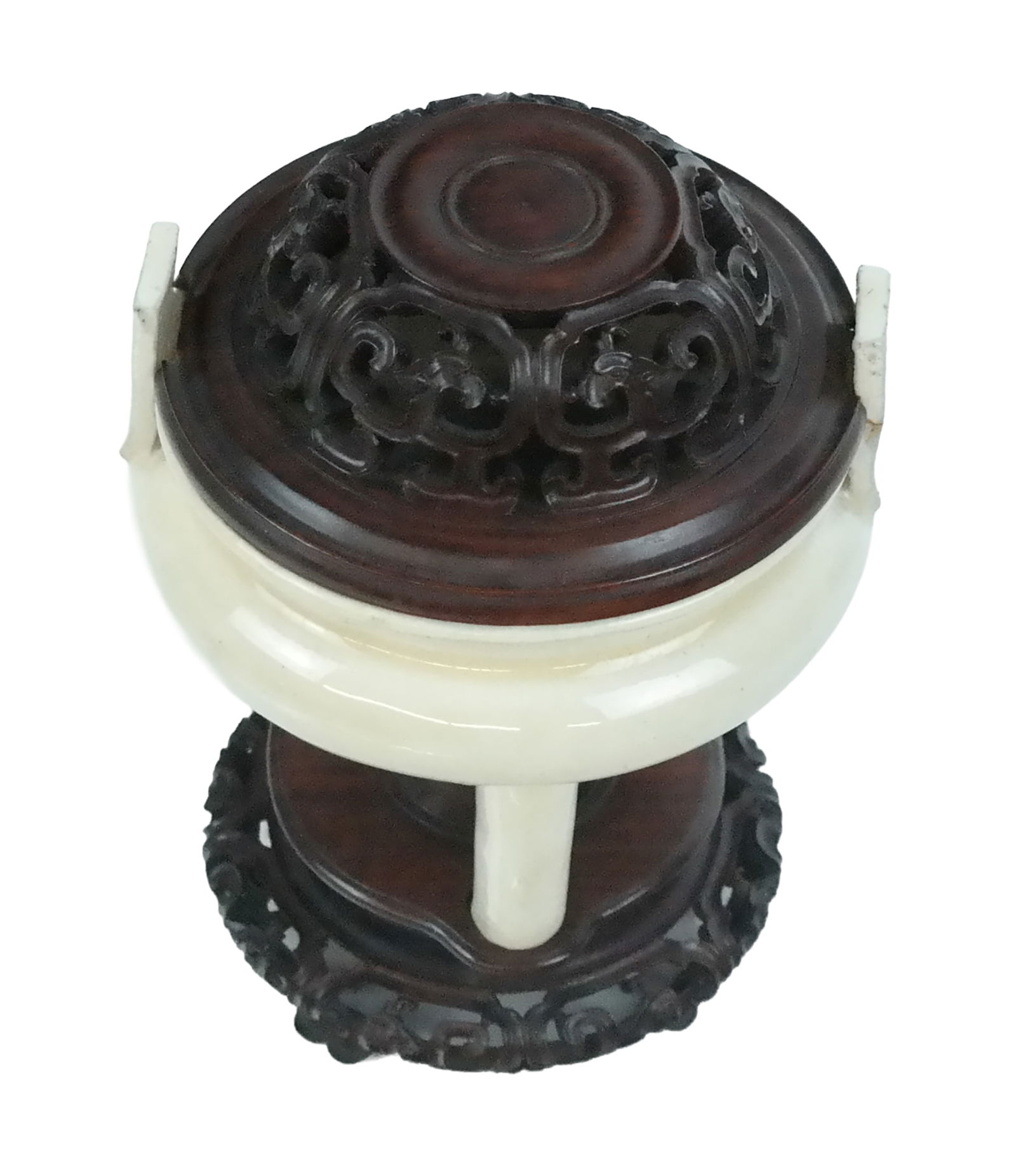 Chinese Antique White Glazed Porcelain Censor - 3