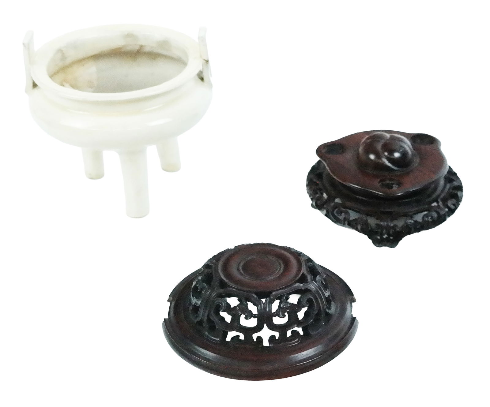 Chinese Antique White Glazed Porcelain Censor - 5