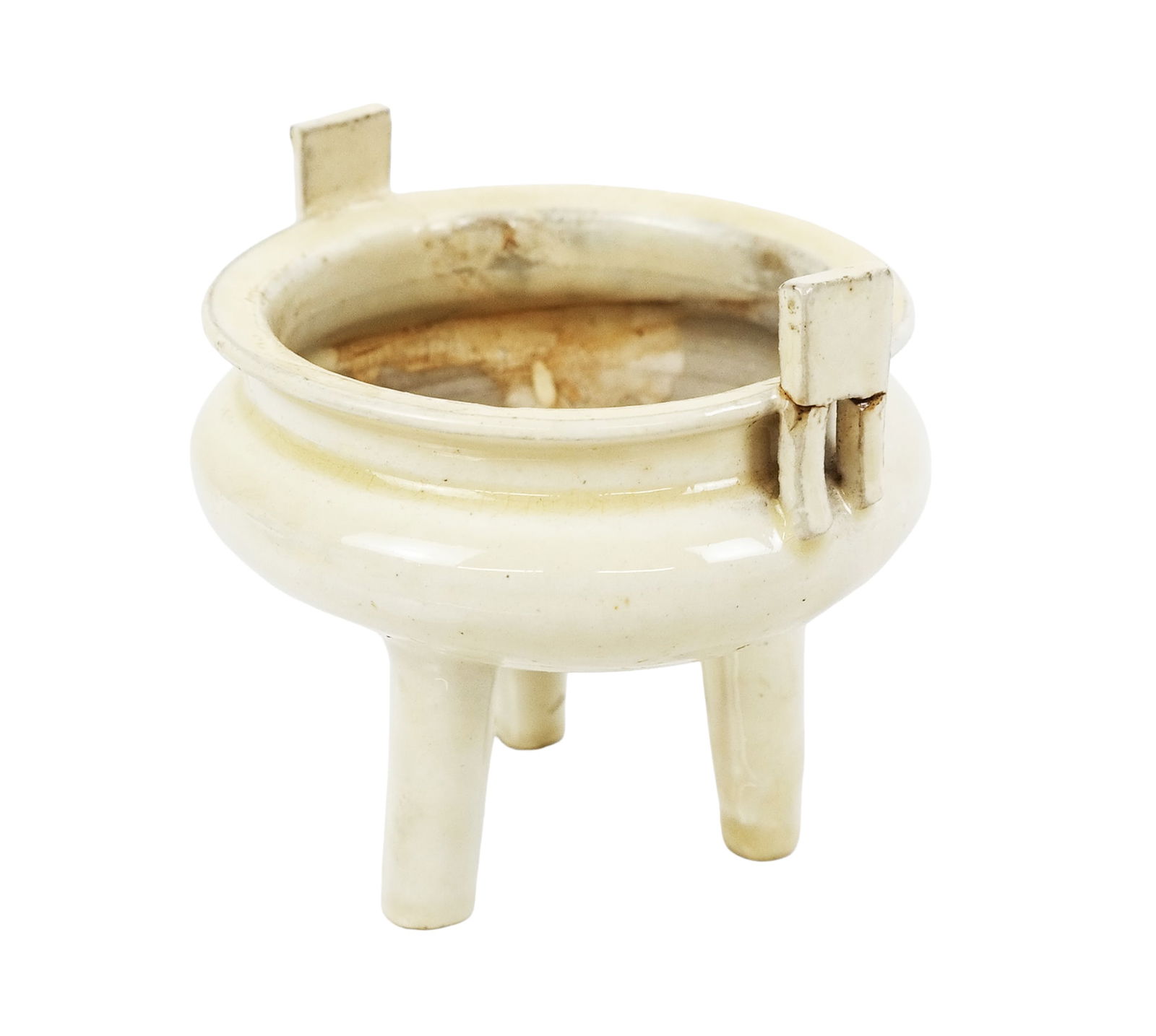 Chinese Antique White Glazed Porcelain Censor - 8