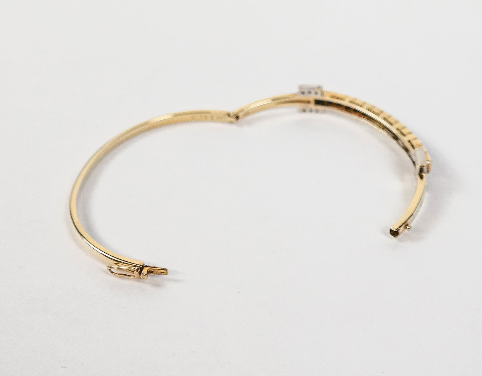 Gold, Sapphire and Diamond Bangle Bracelet - 5