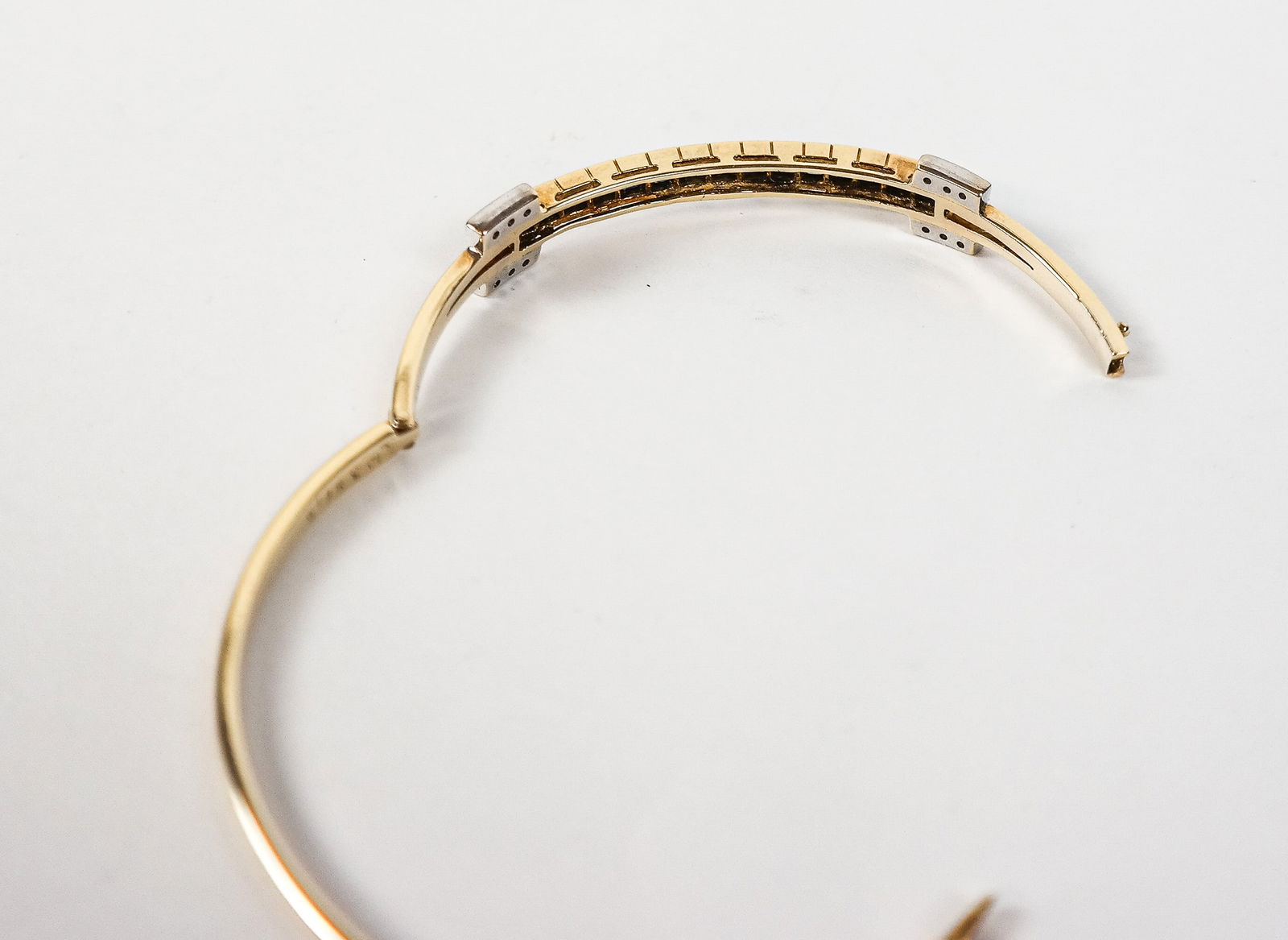 Gold, Sapphire and Diamond Bangle Bracelet - 7