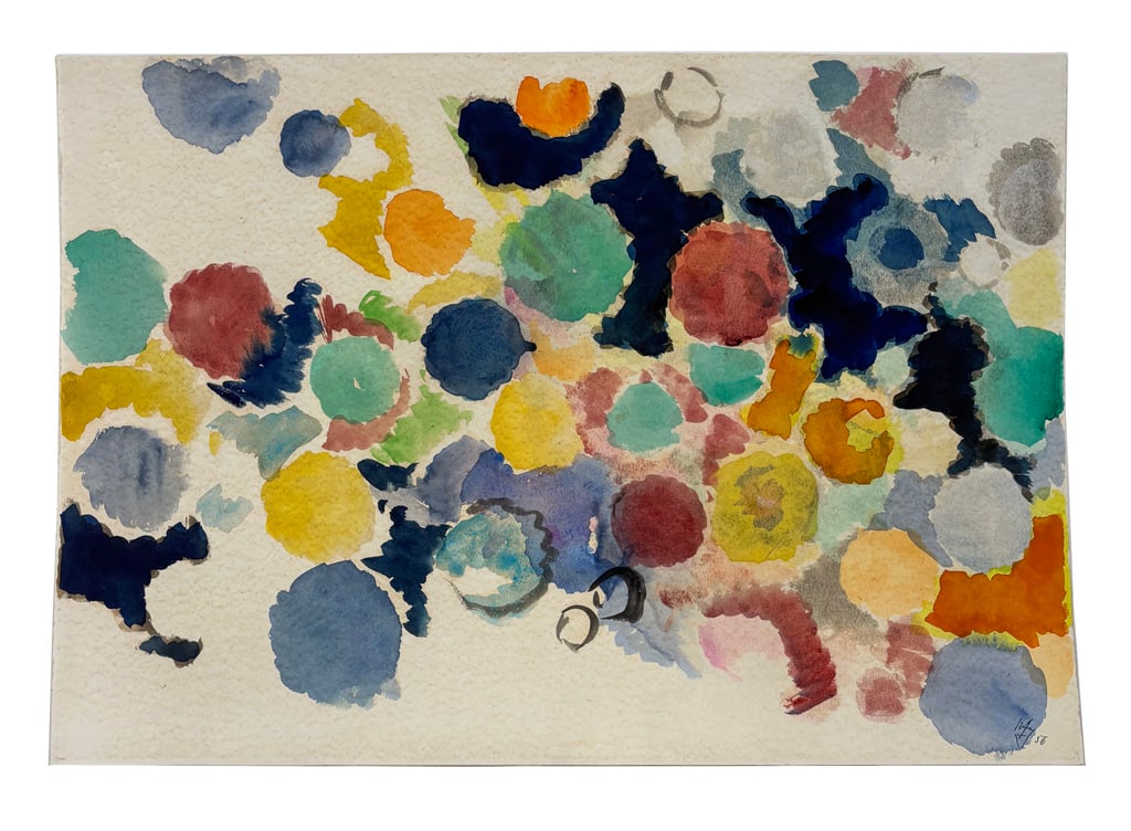 Ernst Willhelm NAY Abstract Watercolor (1 of 9)