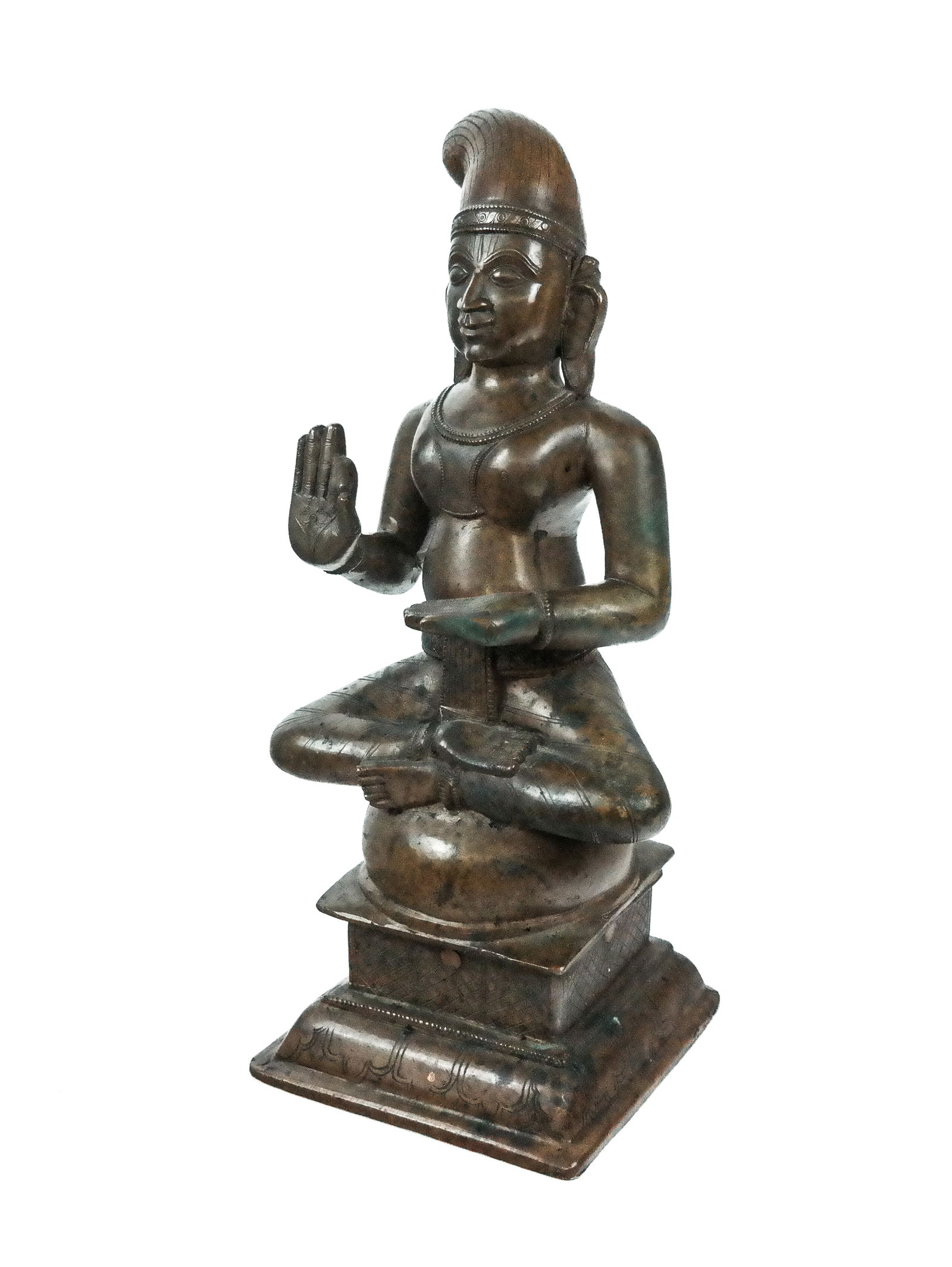 Indian Bronze Seated Figure Square Base (1 of 14)