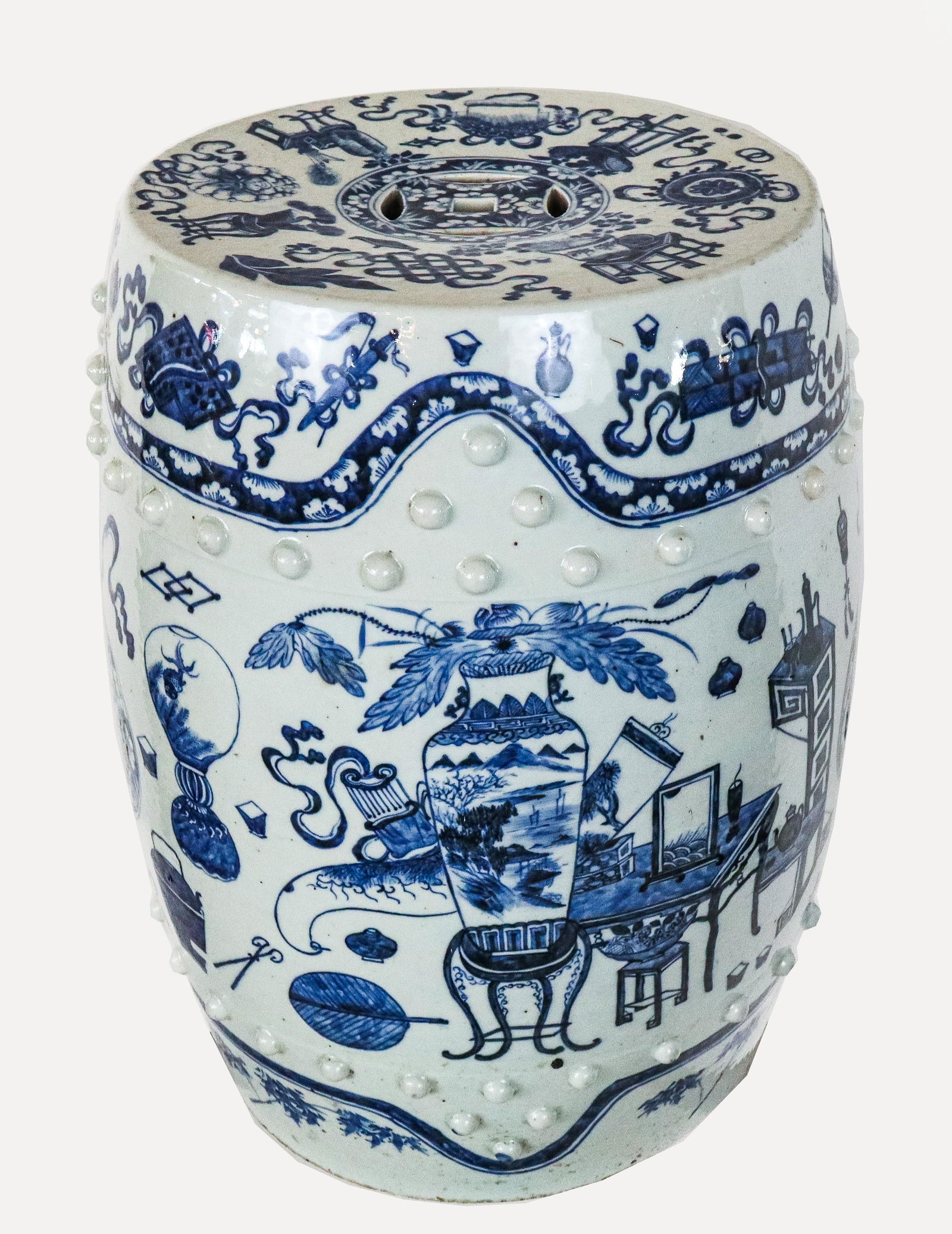 Chinese Blue & White Porcelain Garden Seat (1 of 15)