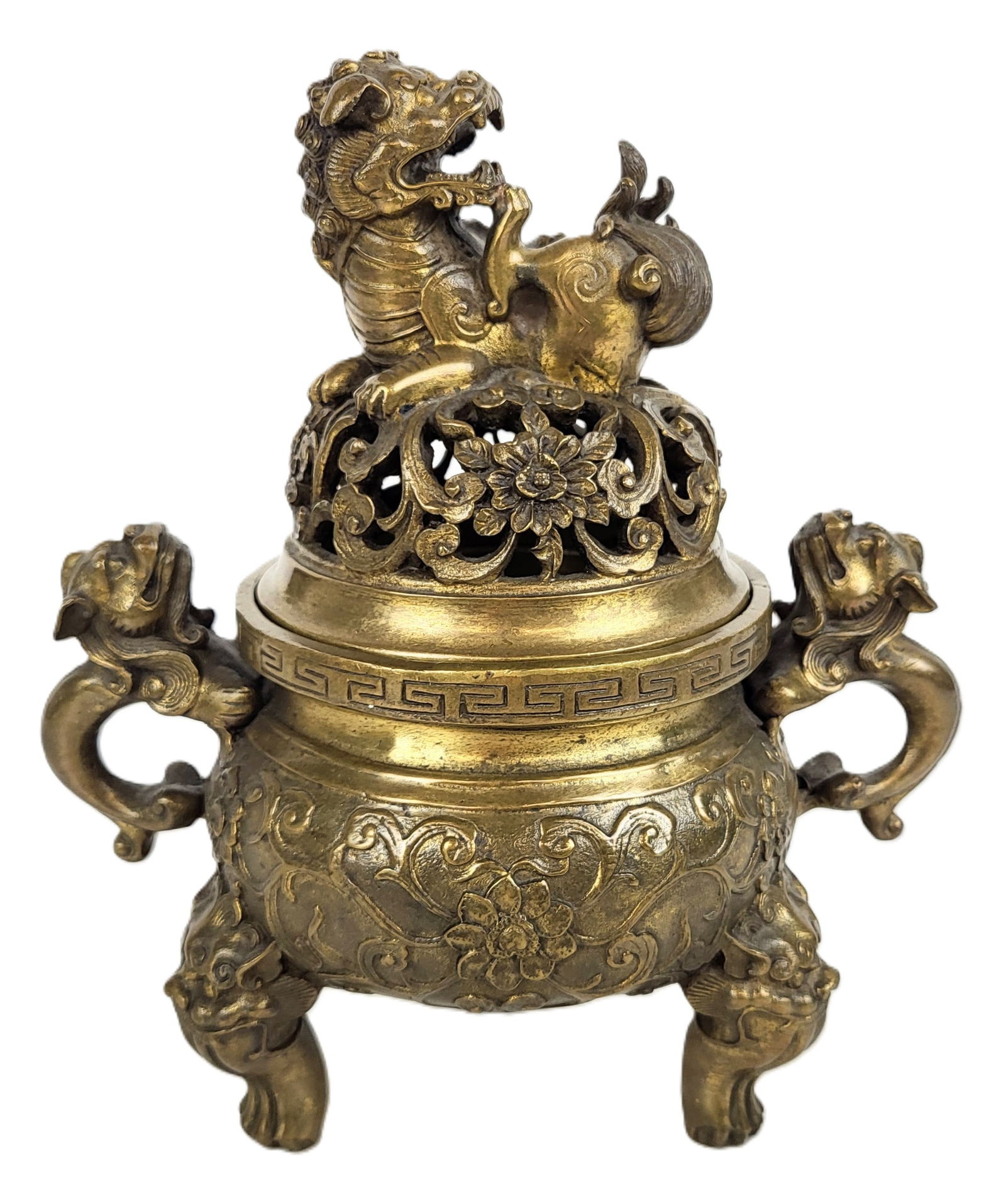 Chinese Bronze Buddhist Lion Covered Censer (1 of 17)