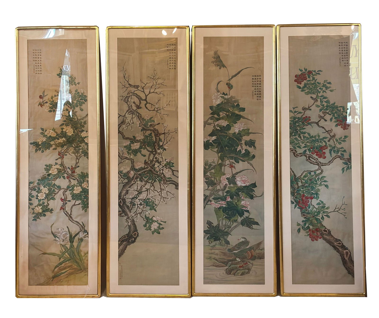 Chinese Ink on Silk with Poems aft. Liang Guozhi 4 (1 of 10)