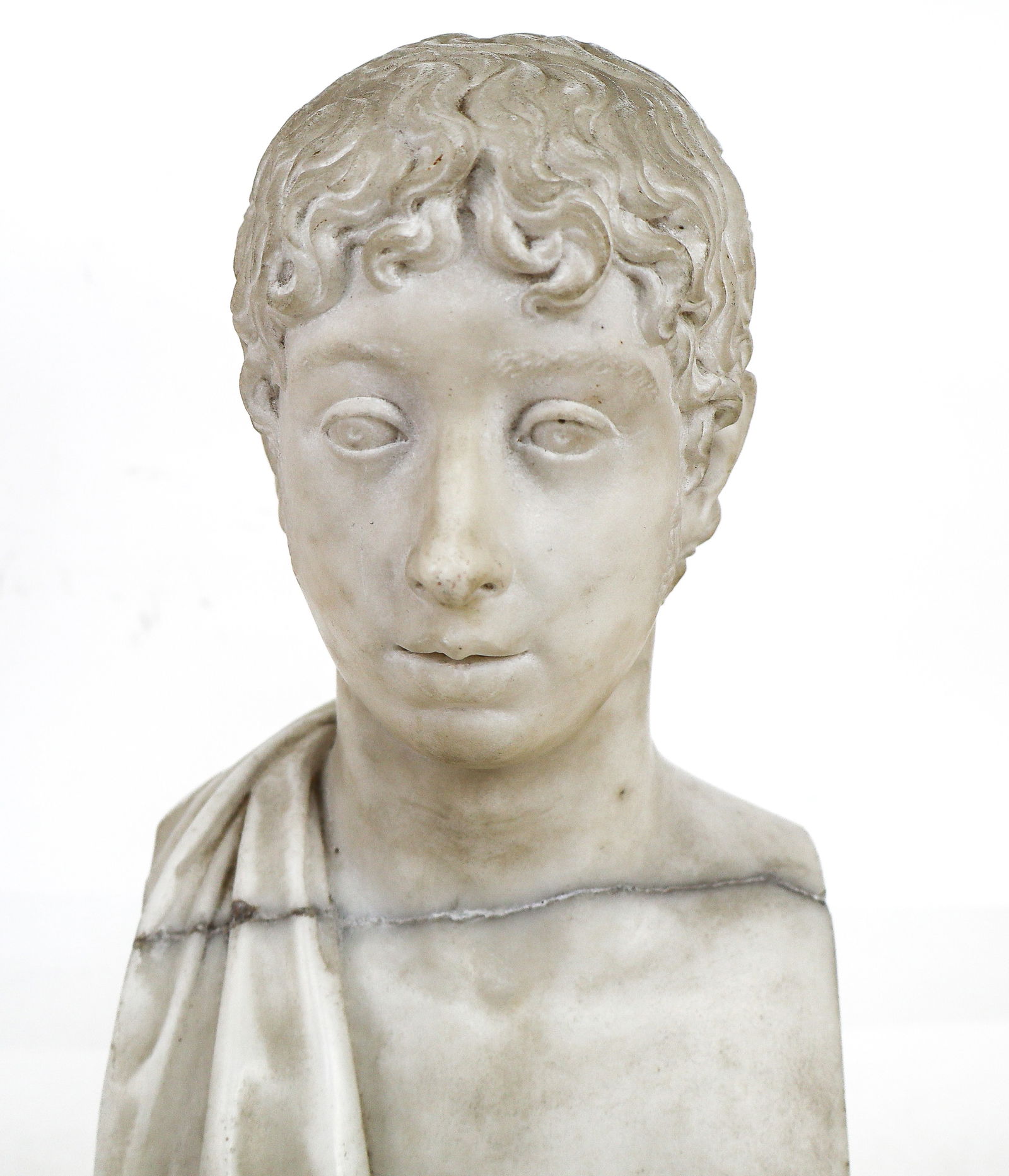 Small Neoclassical Russian Marble Bust of a Man - 3