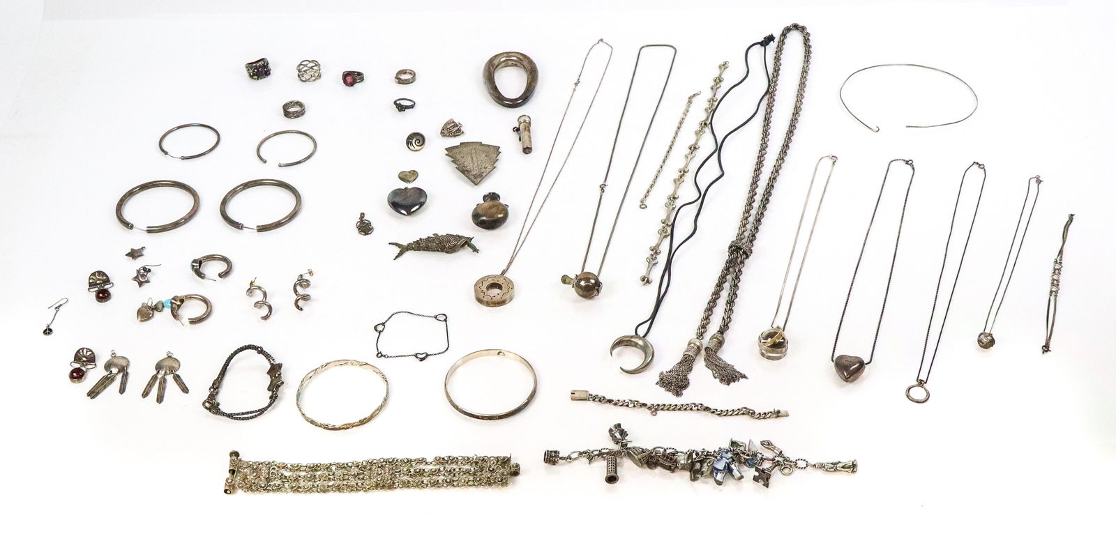 Tiffany Et Al Group of Silver & Metal Jewelry, 30+ (1 of 12)