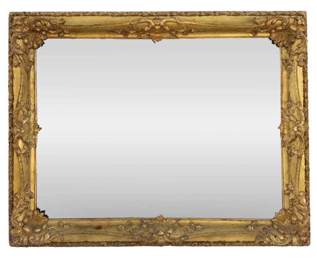 French Rococo Gilt and Carved Wood Mirror (1 of 10)