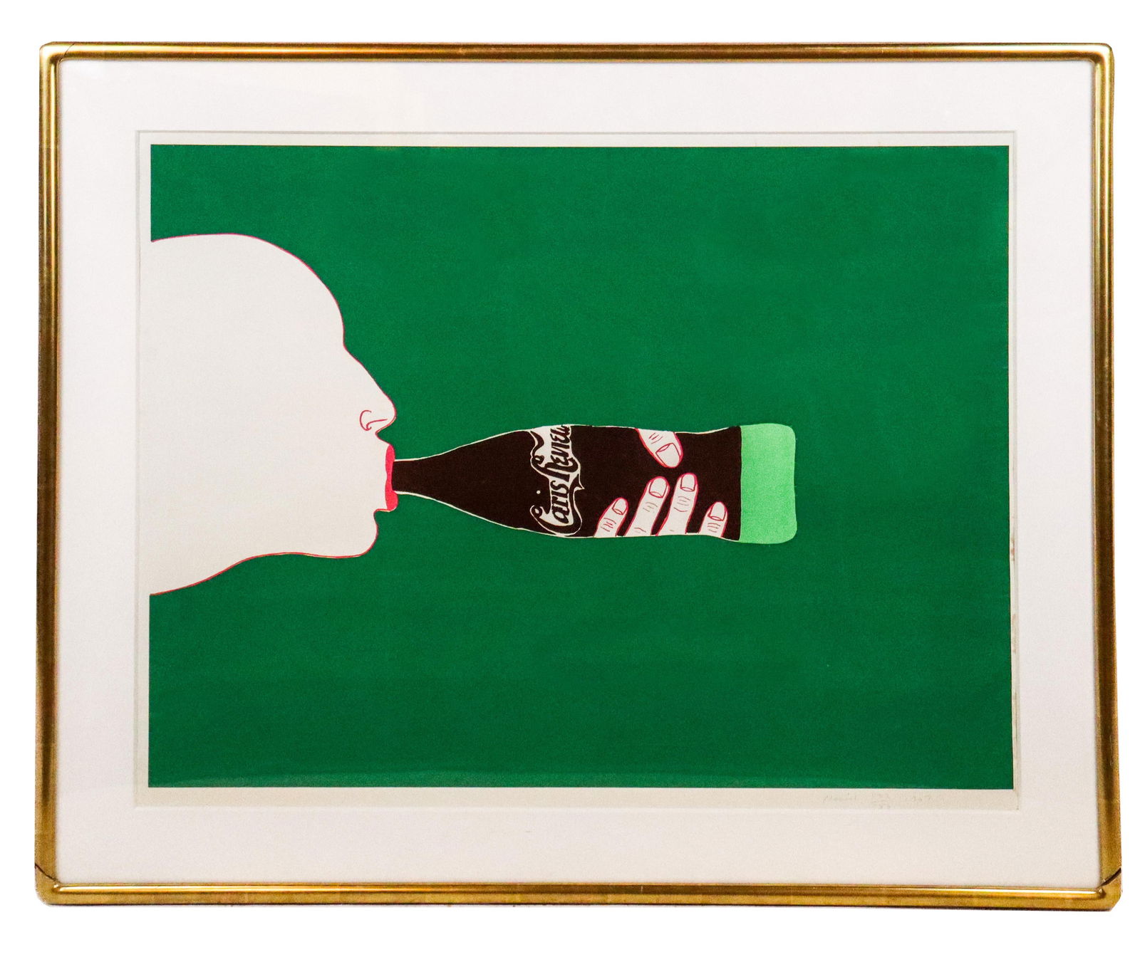 Marisol ESCOBAR "Paris Review" Color Screenprint: Marisol Escobar (American, 1930-2016) color screenprint, 1967, signed Marisol and editioned 132/150 at lower margin, in a gilt frame. [Framed: 32" H x 38" W]. Condition is good with some wear to frame