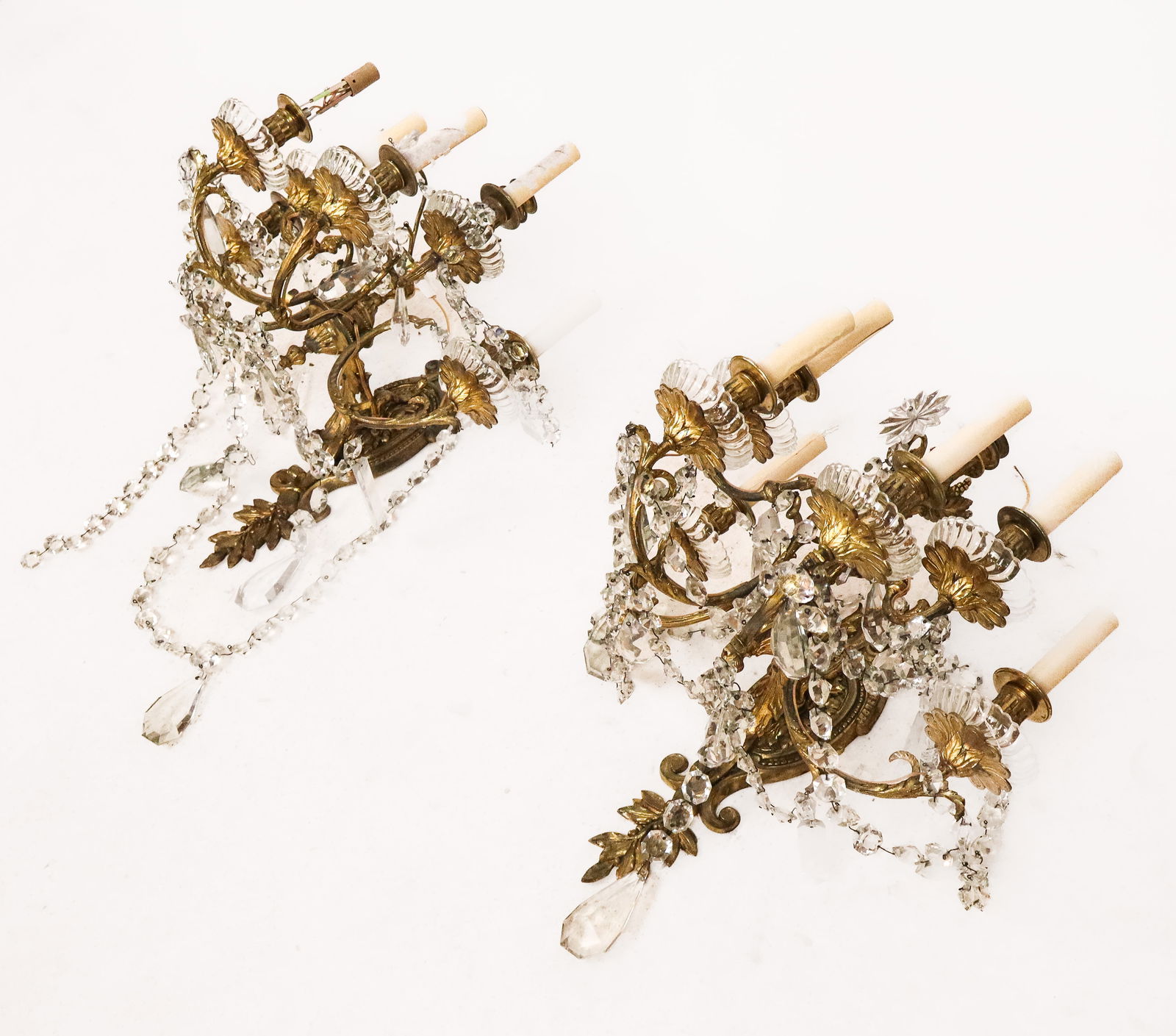 Pair of Louis XVI Gilt Bronze Six-Light Sconces (1 of 14)