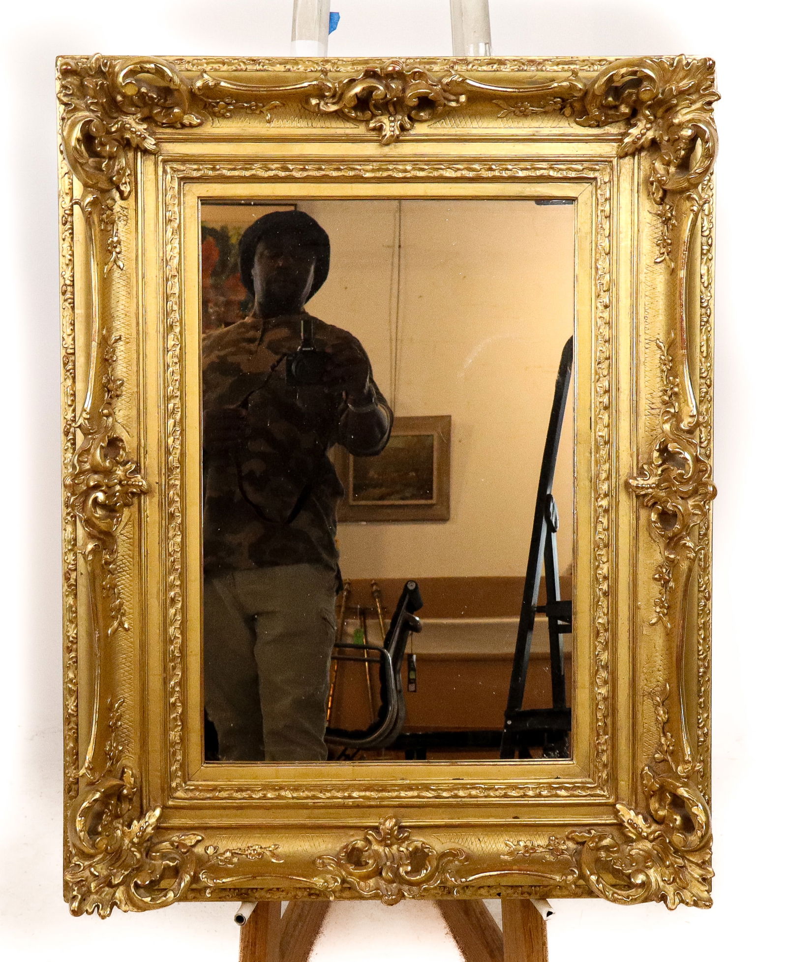 Louis XVI Carved and Gilt Wood Mirror (1 of 13)