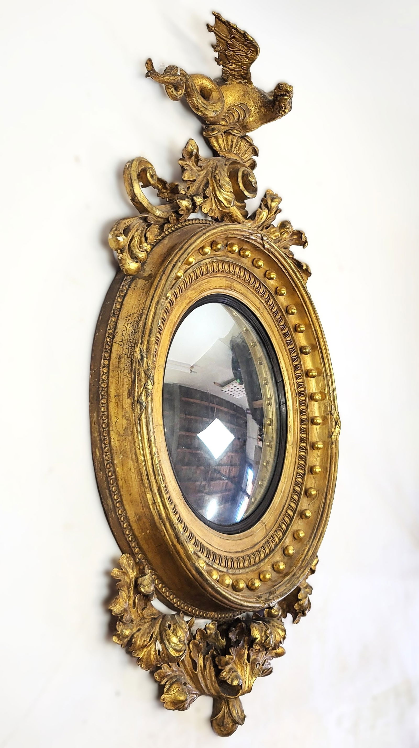 Antique George III Bullseye Mirror - 2