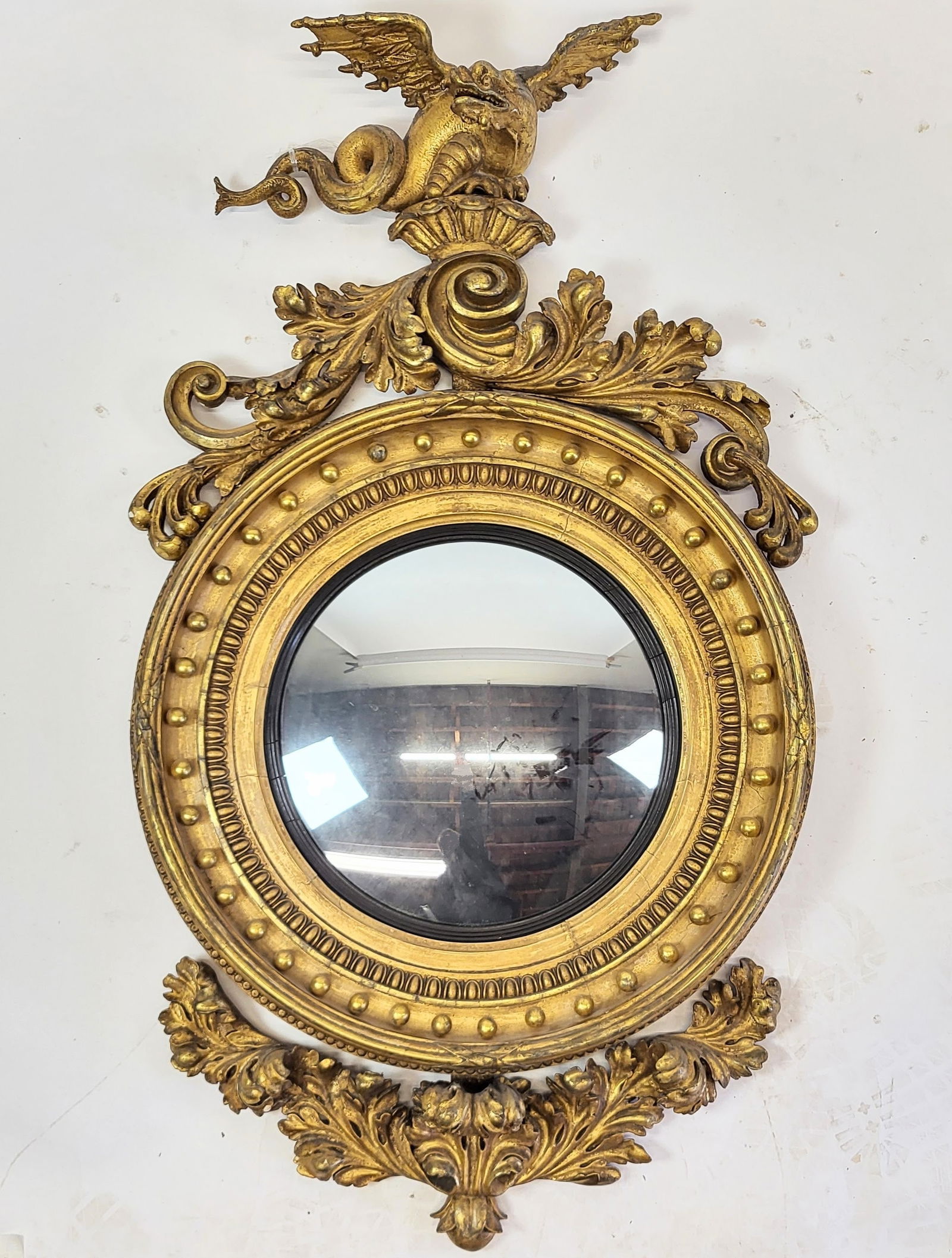 Antique George III Bullseye Mirror - 3