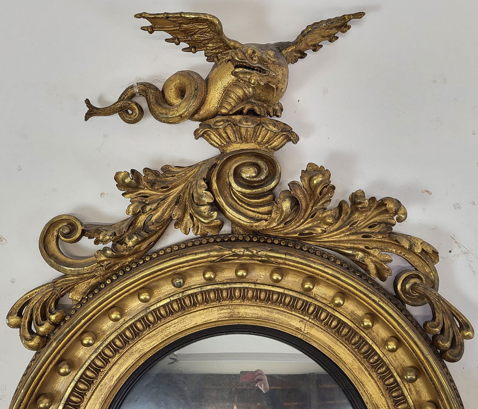 Antique George III Bullseye Mirror - 4