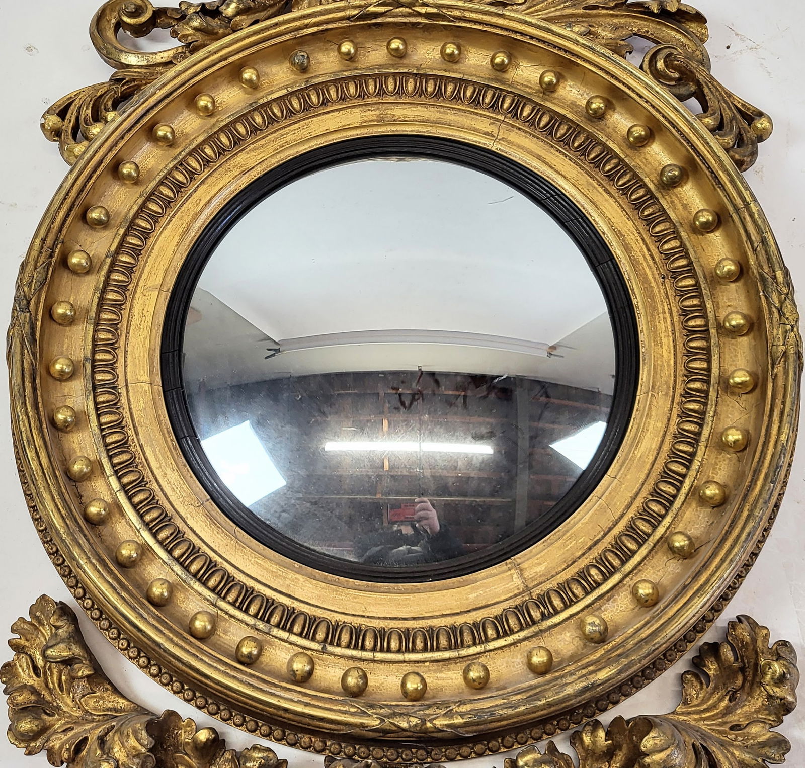 Antique George III Bullseye Mirror - 7