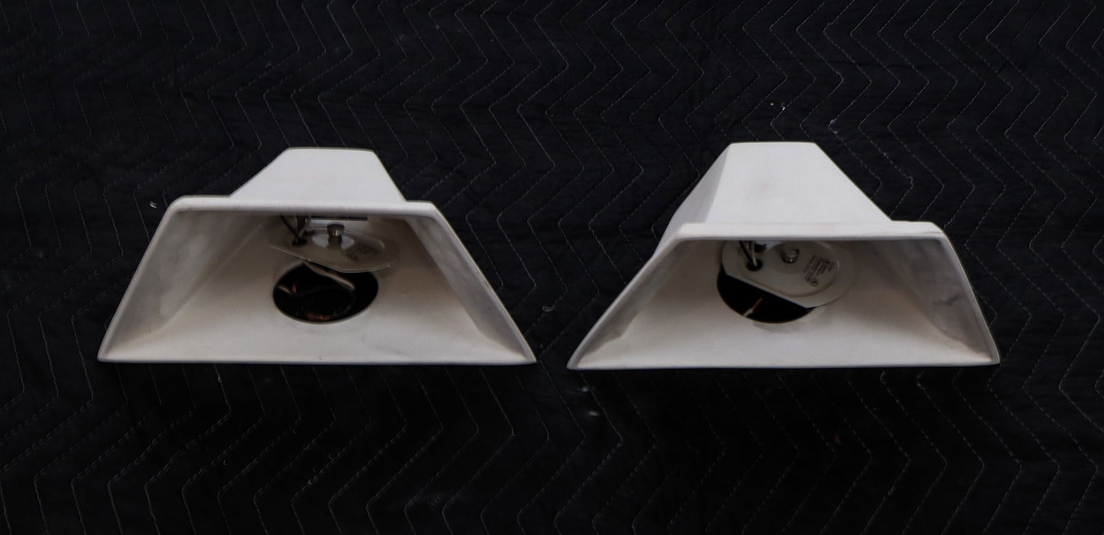 Five Semi-Hexagonal Bisque Porcelain Sconces - 8