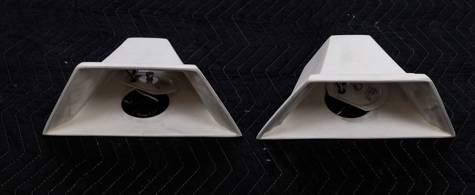 Five Semi-Hexagonal Bisque Porcelain Sconces - 9