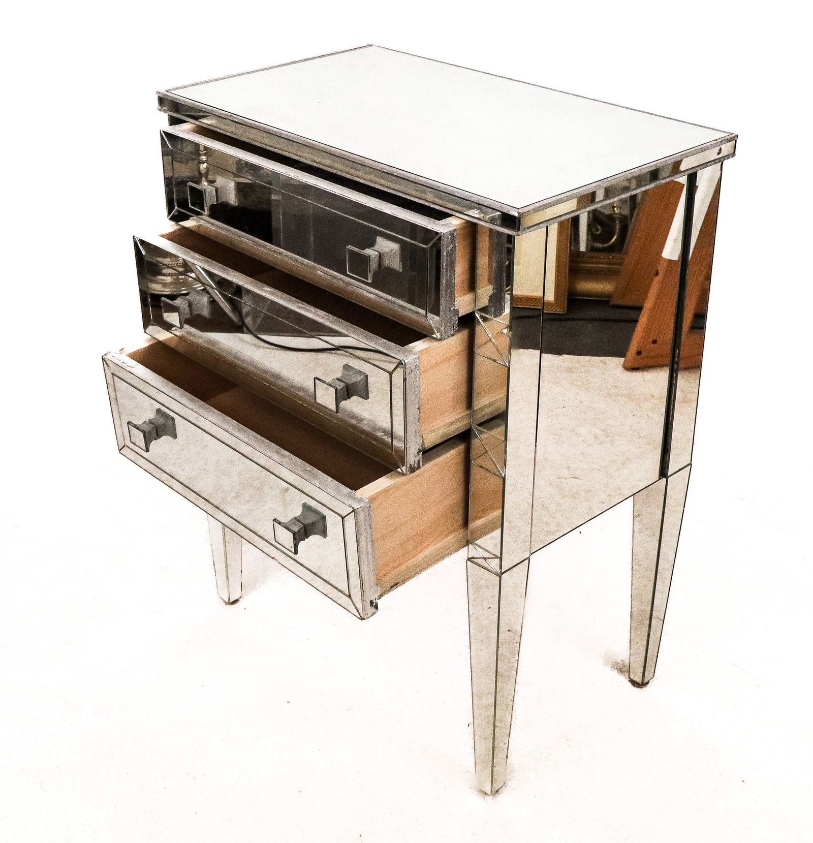 Hollywood Regency Mirrored Commode - 10