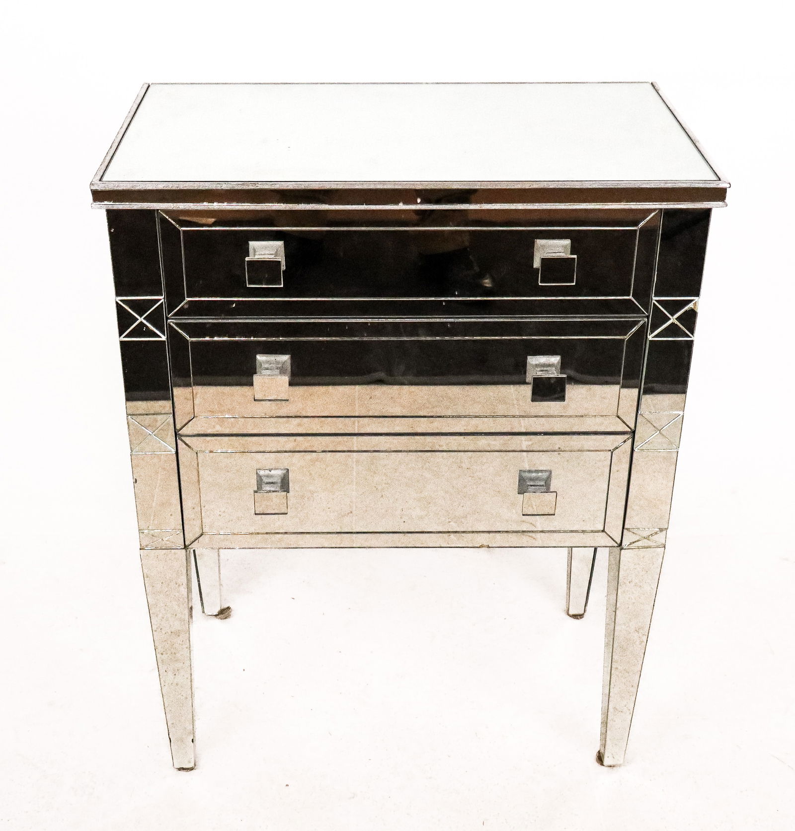Hollywood Regency Mirrored Commode - 12
