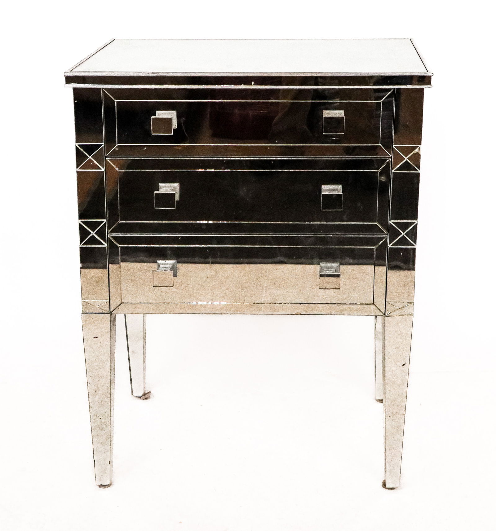 Hollywood Regency Mirrored Commode - 2