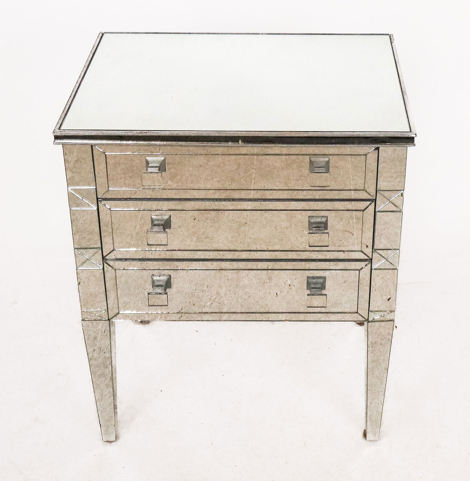 Hollywood Regency Mirrored Commode - 3