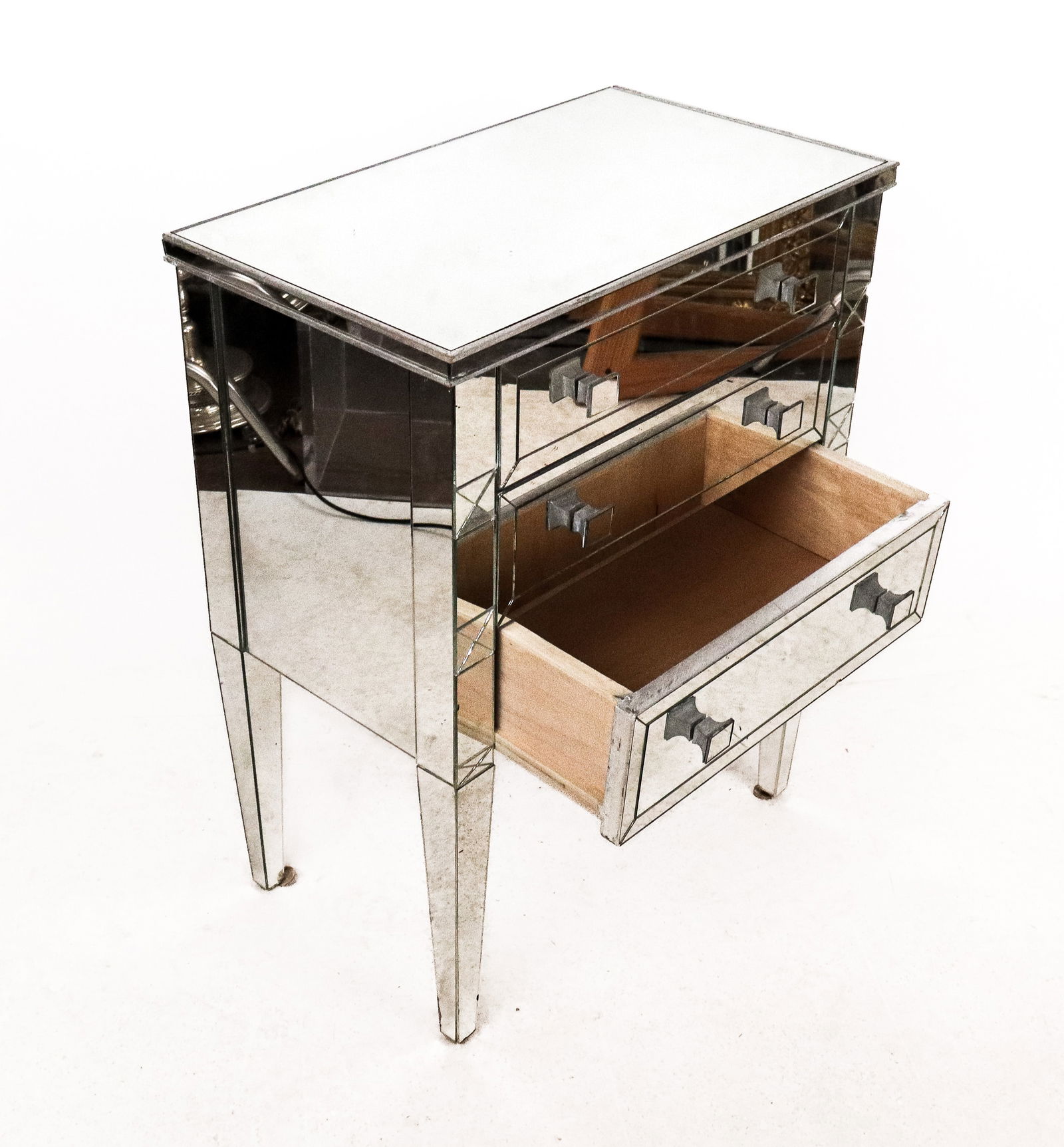 Hollywood Regency Mirrored Commode - 4
