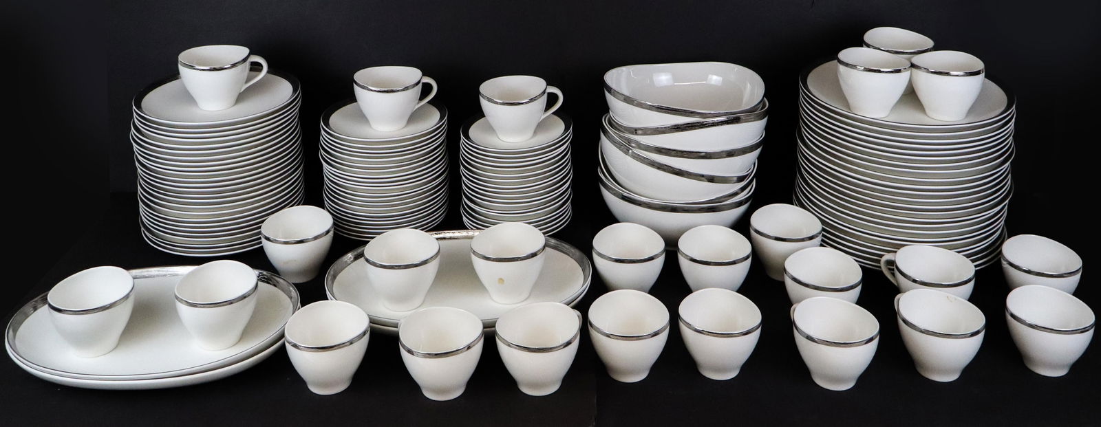 Oleg Cassini "Platinum Zen" Porcelain Service, 75+ (1 of 20)
