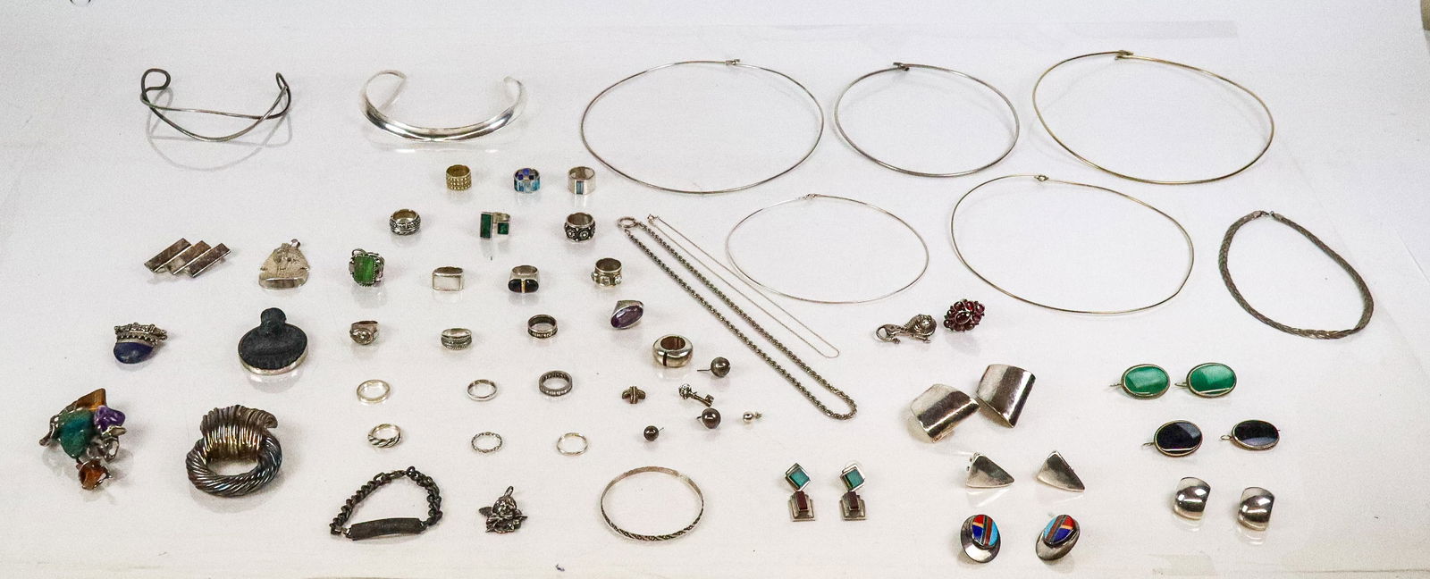 Group of Sterling and Other Silver Jewelry, 60+ (1 of 20)